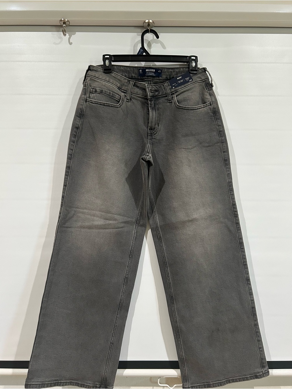 Hollister Women’s Gray Relaxed Wide-Leg Jeans